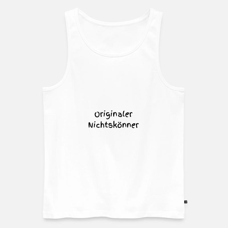 Nichtskoenner schwarz - Männer Premium Bio Tank Top - Weiß