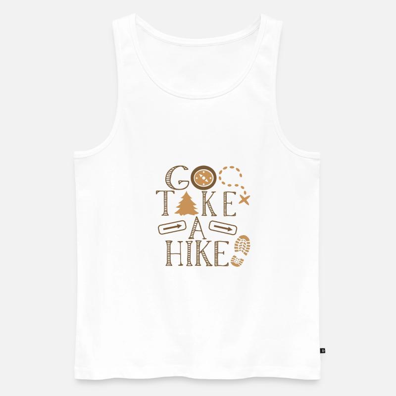 Go Take A Hike - Männer Premium Bio Tank Top - Weiß