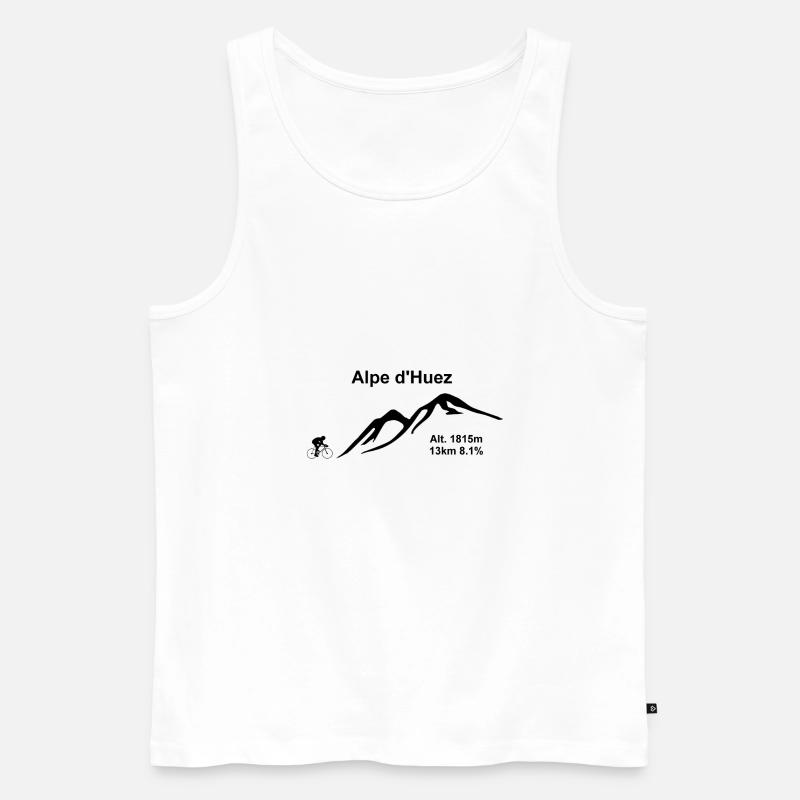 Alpe d'Huez - Männer Premium Bio Tank Top - Weiß