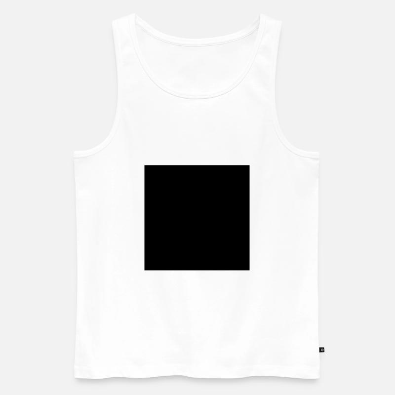 Schwarzer Kasten - Männer Premium Bio Tank Top - Weiß