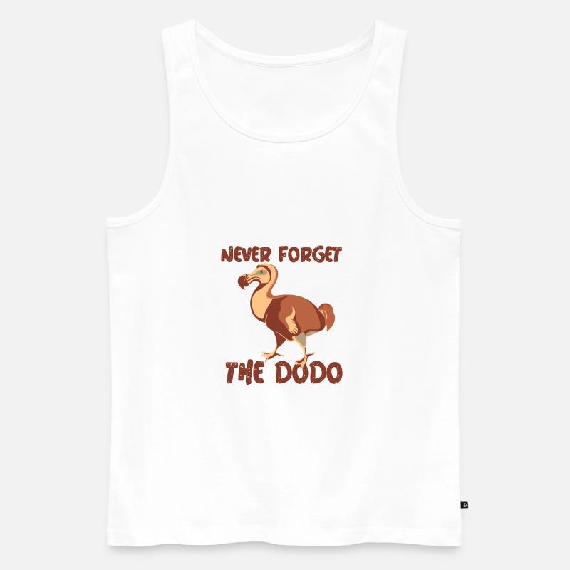NEVER FORGET THE DODO - Männer Premium Bio Tank Top - Weiß