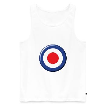 Target - Men's Premium Organic Tank Top - white - Front - AI Model Male 178 light (178cm)