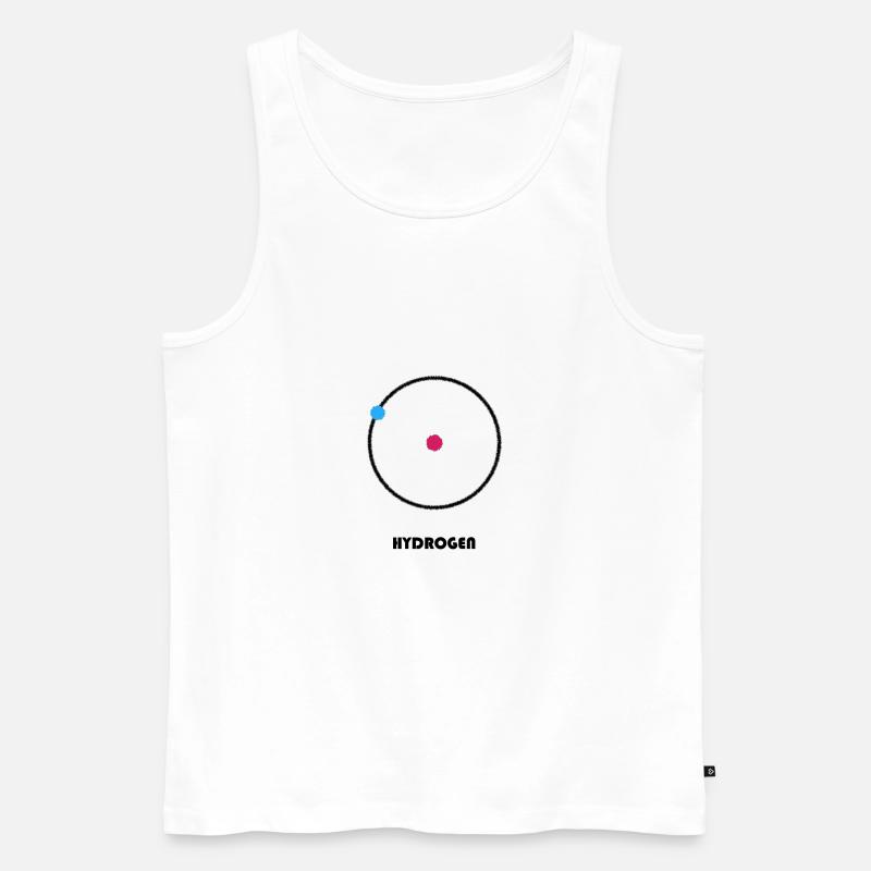 Hydrogen Atom Design Version 1 - Männer Premium Bio Tank Top - Weiß