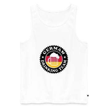 German Drinking Team 01 - Männer Premium Bio Tank Top - Weiß - Vorne - AI Model Male 178 light (178cm)