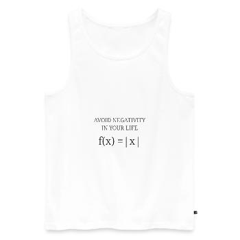 Avoid negativity: |x| - Men's Premium Organic Tank Top - white - Front - AI Model Male 178 light (178cm)
