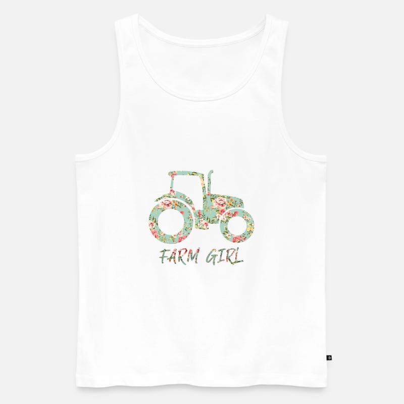 Bauernmädchen - Männer Premium Bio Tank Top - Weiß