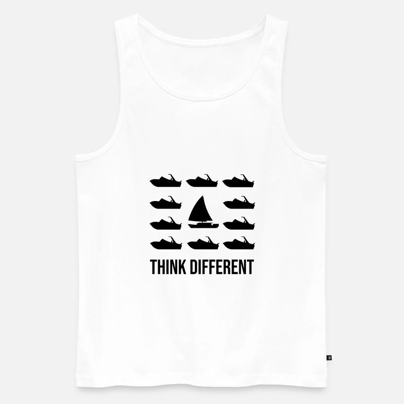 Segelboot Segeln Geschenk - Männer Premium Bio Tank Top - Weiß