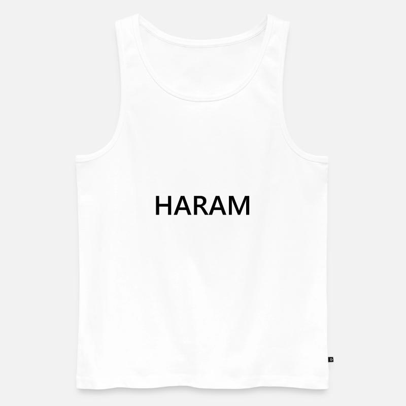 HARAM - Männer Premium Bio Tank Top - Weiß