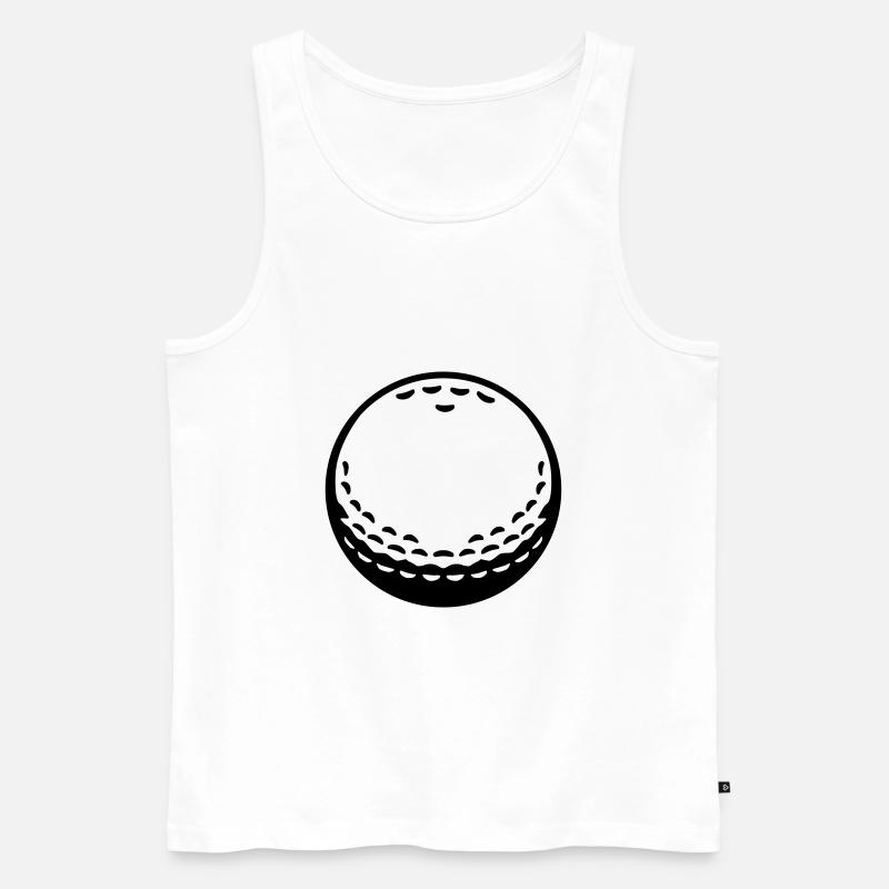 Golf - Männer Premium Bio Tank Top - Weiß