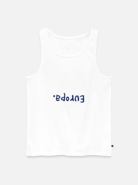 Europa. Auf dem Kopf - Männer Premium Bio Tank Top - Weiß