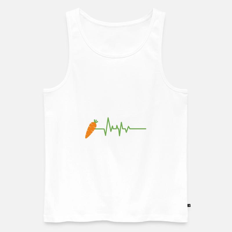 Karotten herzfrequenz Geschenk - Männer Premium Bio Tank Top - Weiß