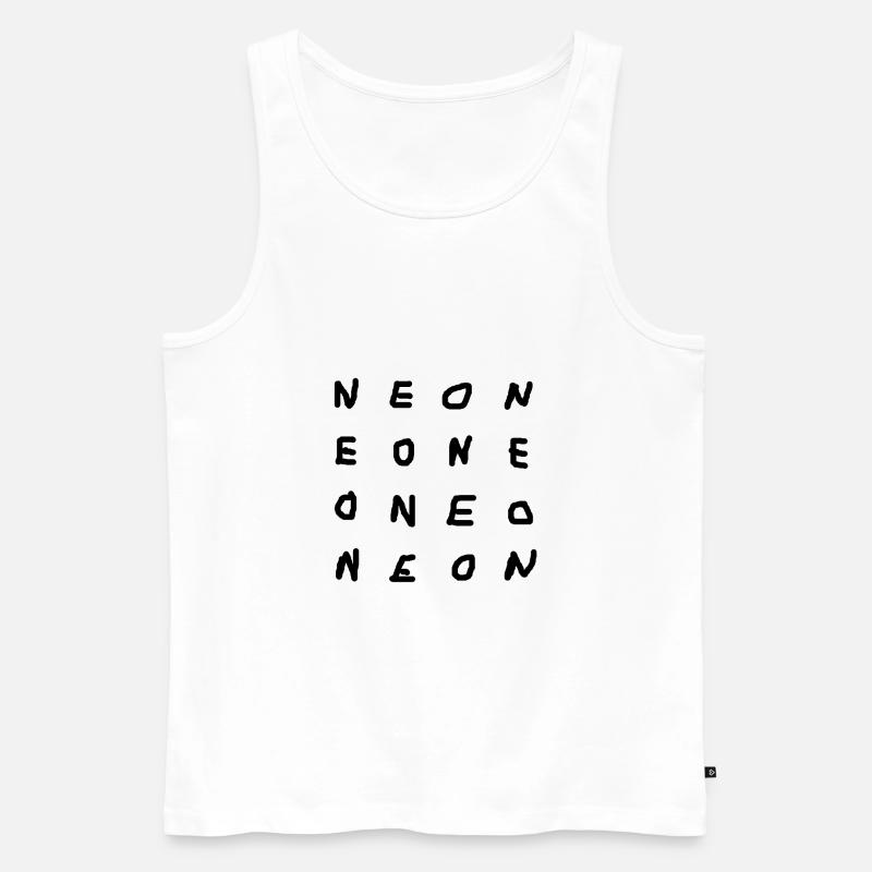 Neon - Männer Premium Bio Tank Top - Weiß