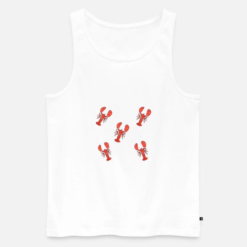 Hummer Muster - Männer Premium Bio Tank Top - Weiß