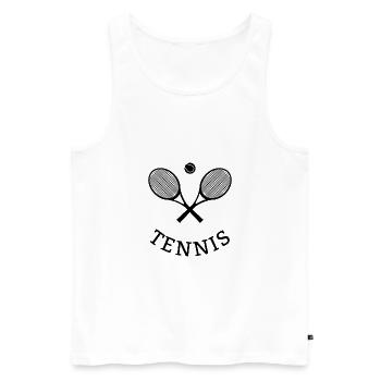 Tennis racket gift - Men's Premium Organic Tank Top - white - Front - AI Model Male 178 light (178cm)