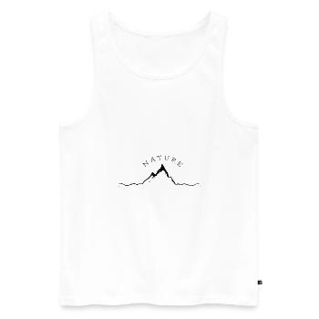 nature - Débardeur bio Premium Homme - blanc - Devant - Michal (187cm)