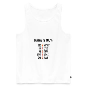 Math is 100% magic - Men's Premium Organic Tank Top - white - Front - AI Model Male 178 light (178cm)