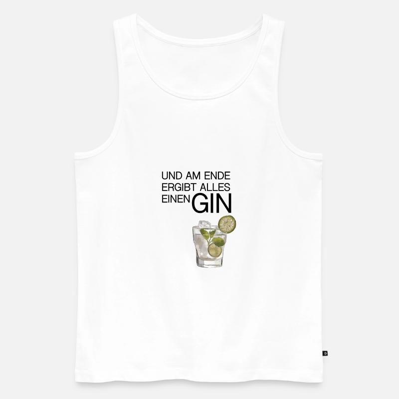 Gin - Männer Premium Bio Tank Top - Weiß