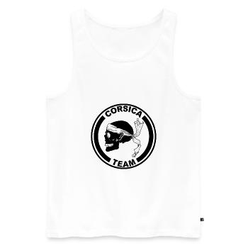 Corsica skull team - Débardeur bio Premium Homme - blanc - Devant - Michal (187cm)