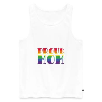 Proud Mom LGBT Pride Geschenk - Männer Premium Bio Tank Top - Weiß - Vorne - Michal (187cm)