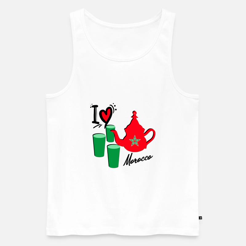 das Marokko - Männer Premium Bio Tank Top - Weiß