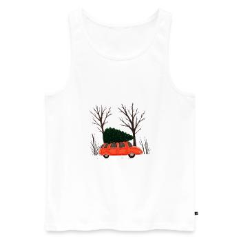 Driving Home For Christmas - Männer Premium Bio Tank Top - Weiß - Vorne - AI Model Male 178 light (178cm)