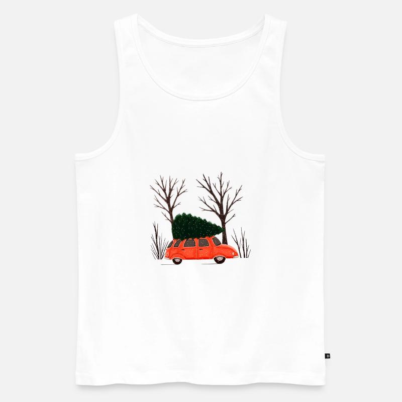 Driving Home For Christmas - Männer Premium Bio Tank Top - Weiß
