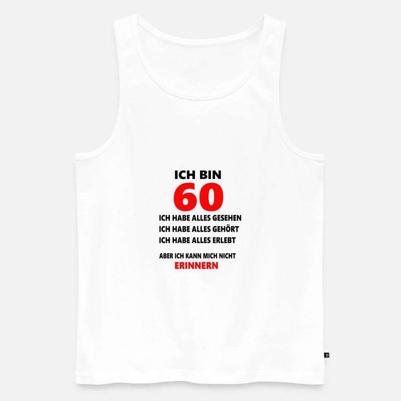 ich bin 60 - Männer Premium Bio Tank Top - Weiß