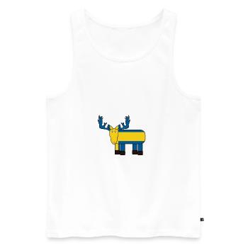 Swedish moose - Men's Premium Organic Tank Top - white - Front - AI Model Male 178 light (178cm)
