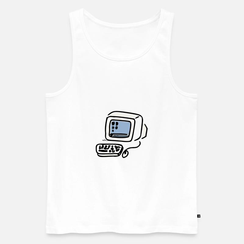 Kathodischer Computer - Männer Premium Bio Tank Top - Weiß