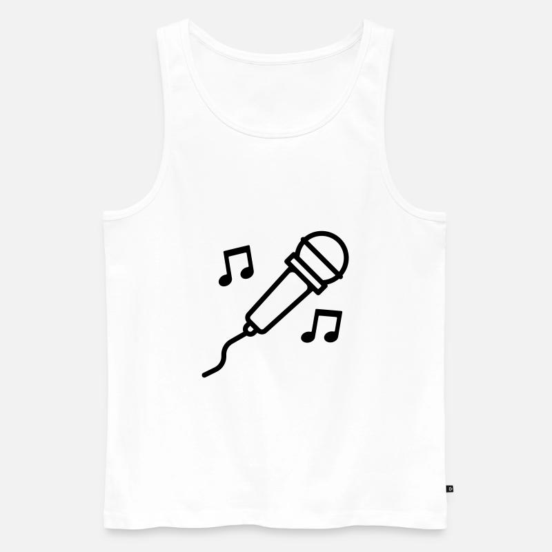 singen - Männer Premium Bio Tank Top - Weiß