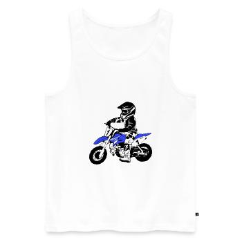 Kinder Motocross - KIDS MX - Männer Premium Bio Tank Top - Weiß - Vorne - Michal (187cm)