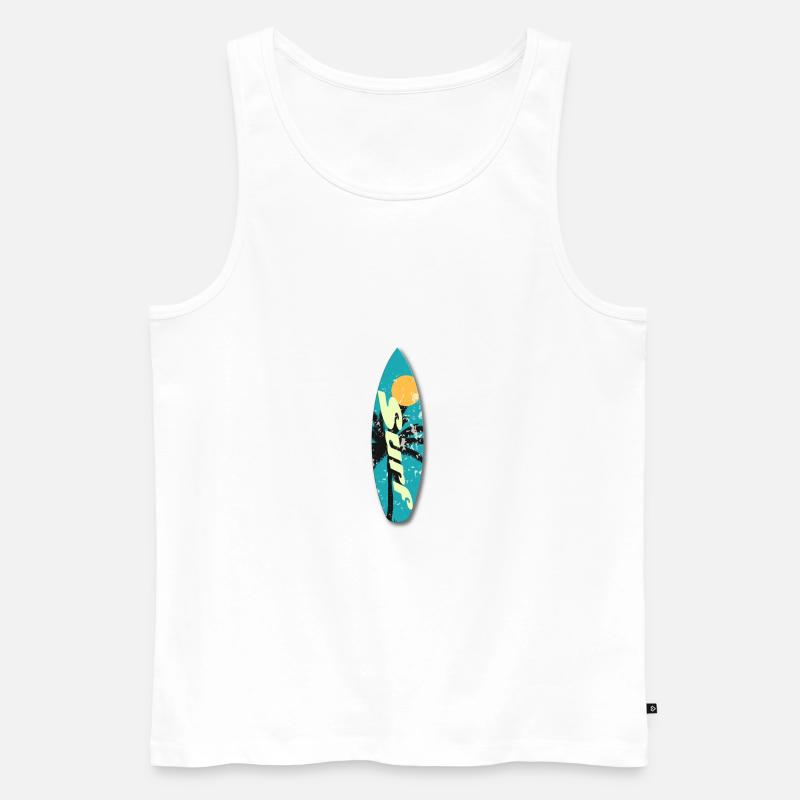 Surfer Surf - Männer Premium Bio Tank Top - Weiß