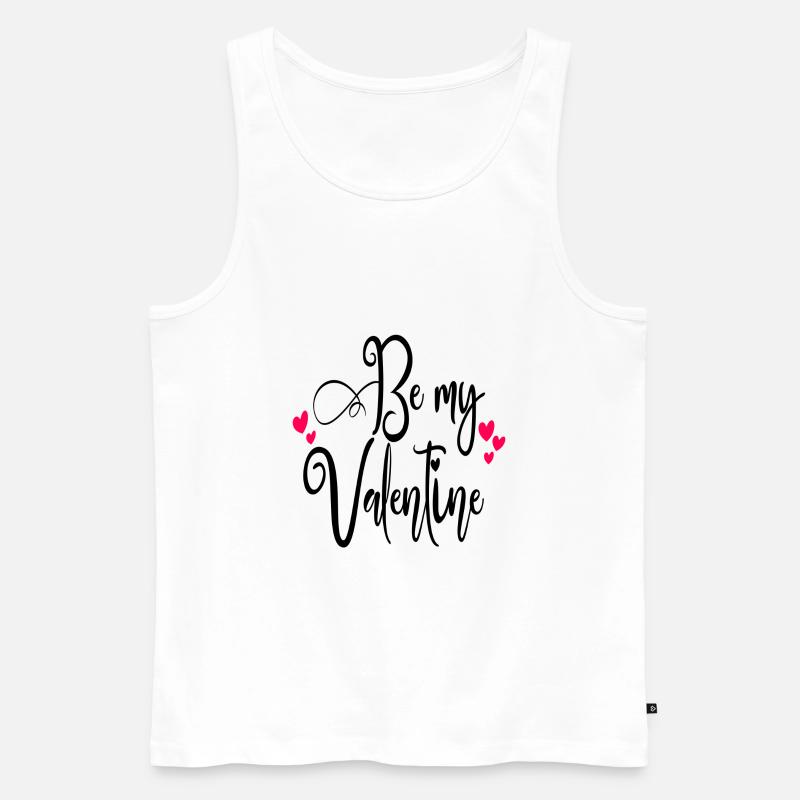 Be My Valentine - Männer Premium Bio Tank Top - Weiß