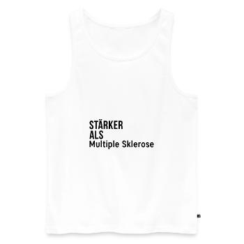 Stärker als Multiple Sklerose Geschenk - Männer Premium Bio Tank Top - Weiß - Vorne - Michal (187cm)