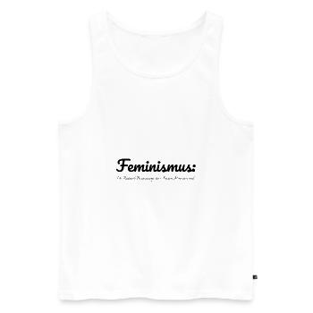 feminismus - Feminismus Bezeichnung - Männer Premium Bio Tank Top - Weiß - Vorne - AI Model Male 178 light (178cm)