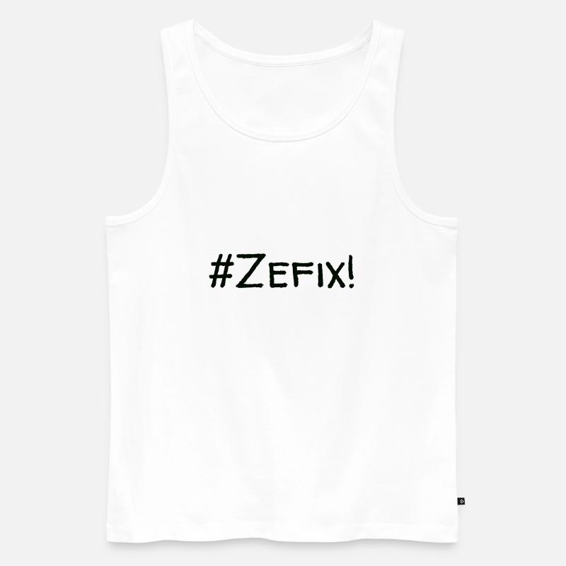 #Zefix! - Männer Premium Bio Tank Top - Weiß
