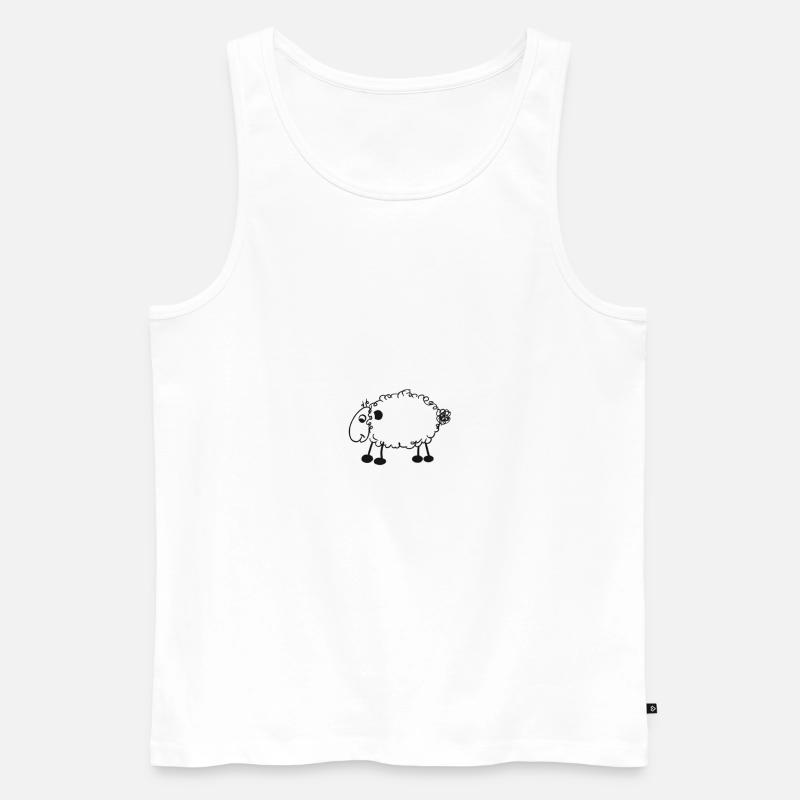 Sheep - Schaf - Männer Premium Bio Tank Top - Weiß