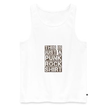 Ceci est juste une chemise Punk Rock Punker Anarchie Ges - Débardeur bio Premium Homme - blanc - Devant - AI Model Male 178 light (178cm)