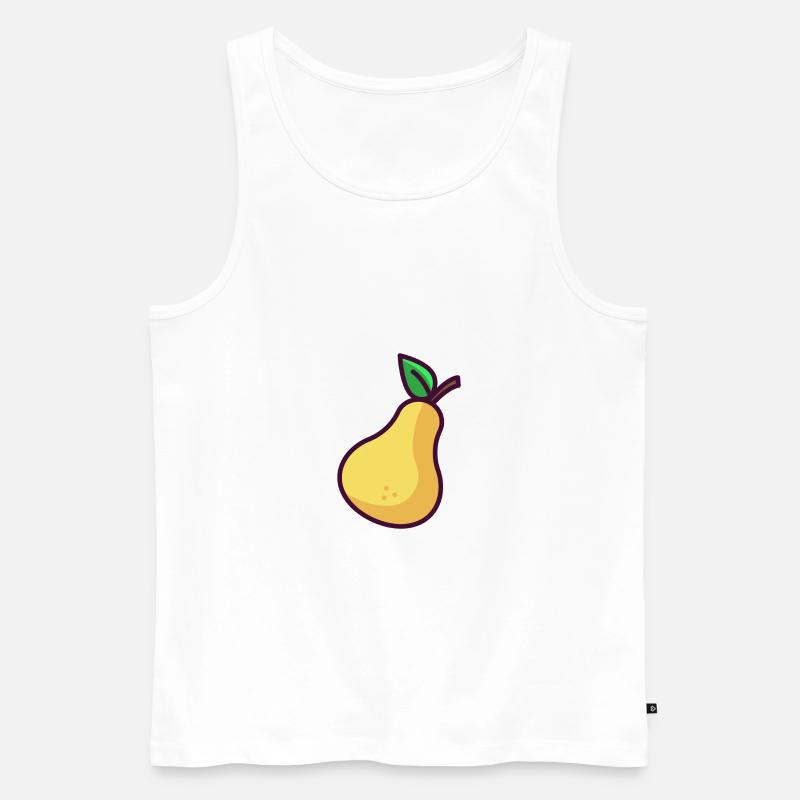 Birne - Männer Premium Bio Tank Top - Weiß