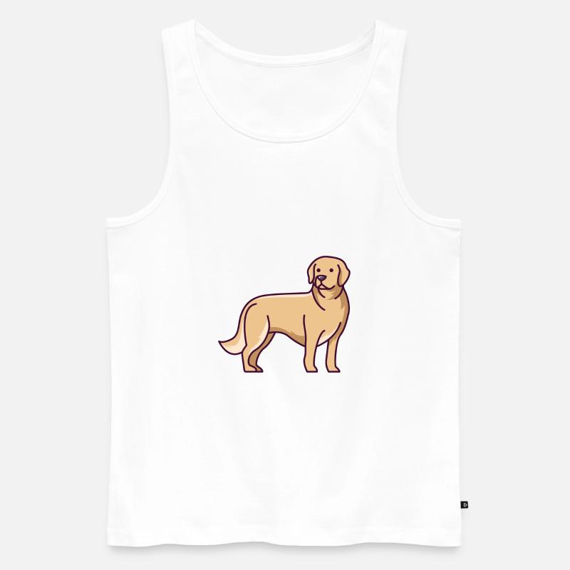 Golden Retriever - Männer Premium Bio Tank Top - Weiß