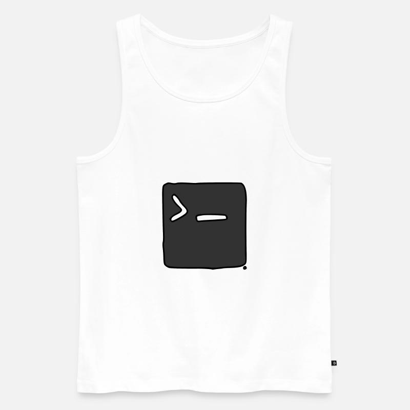 Eingabeaufforderung Terminal Computer CMD - Männer Premium Bio Tank Top - Weiß