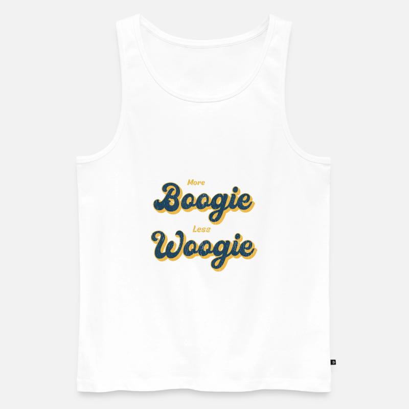 Boogie Woogie Tanz Tänzer Geschenk - Männer Premium Bio Tank Top - Weiß