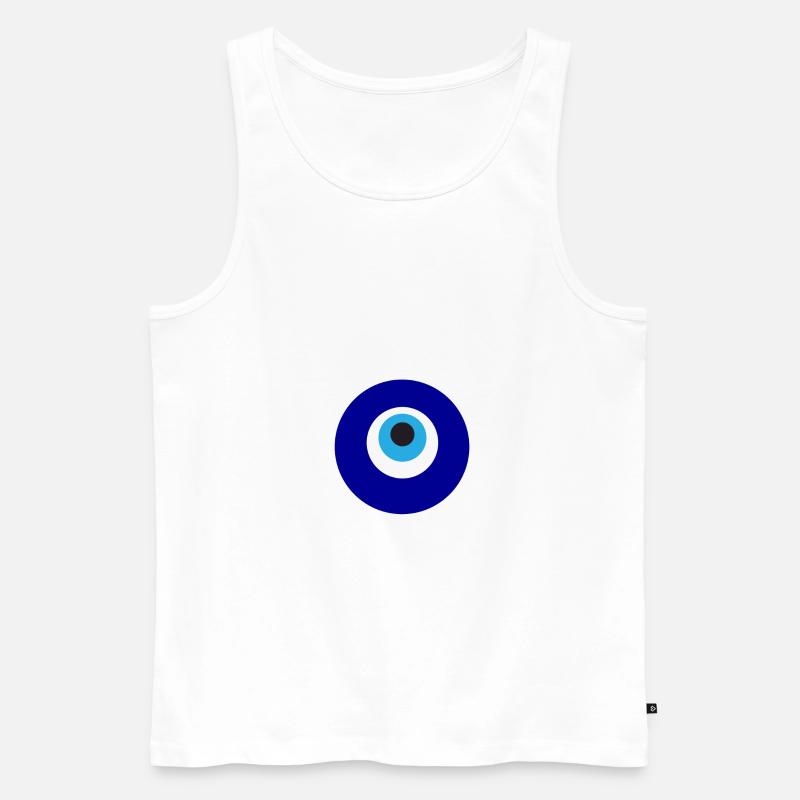 Böser Blick - Männer Premium Bio Tank Top - Weiß
