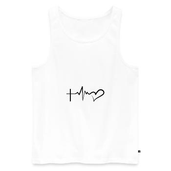 Heart Love Geschenk Jesus Glaube - Männer Premium Bio Tank Top - Weiß - Vorne - Michal (187cm)