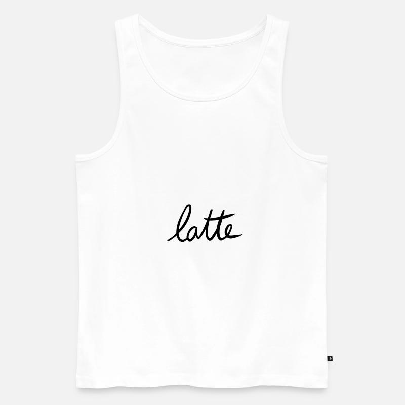 Latte / Süße Kaffee-Termine - Männer Premium Bio Tank Top - Weiß