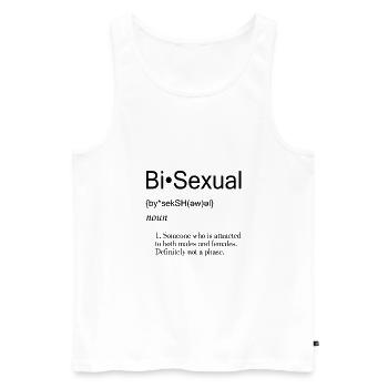 Bisexual LGBTQ Pride Month Gay Lesbian - Men's Premium Organic Tank Top - white - Front - Michal (187cm)