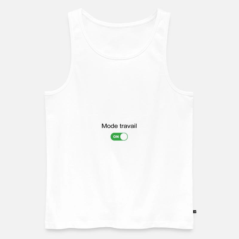 Arbeitsmodus on - Männer Premium Bio Tank Top - Weiß