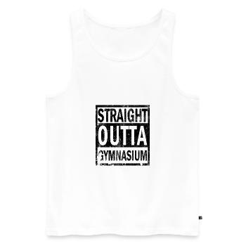 Abschluss Gymnasium Schule Geschenk - Männer Premium Bio Tank Top - Weiß - Vorne - Michal (187cm)