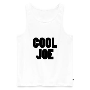 cool joe - Men's Premium Organic Tank Top - white - Front - AI Model Male 178 light (178cm)