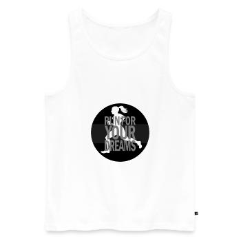 Run for your dream jogging saying - Men's Premium Organic Tank Top - white - Front - Michal (187cm)